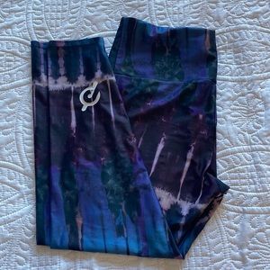 Onzie Flow Peloton Late Night Tie Dye High Rise 7/8 Tights Leggings